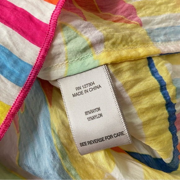 John Mark Abstract Waves Print Top Size Small - Picture 7 of 8